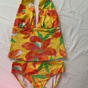 Ralph Lauren Yellow Brights Tankini Swimsuit